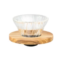 Hario V60 Glas Dripper 01 - Olive Wood