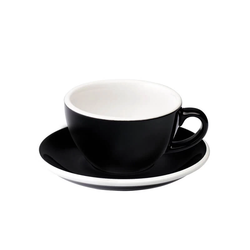 Flat-White-Tasse Egg Black 3 Flat-White-Tasse Egg Black
