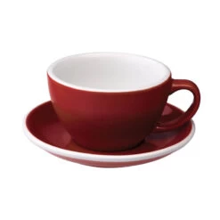 Milchkaffeetasse Egg Red