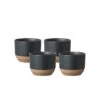 Kinto Little Mug Keramik Schwarz 4 Stück -Ausgewählte Geschäfte Für Kaffeebedarf 103187 103187 kinto little mug keramik schwarz 4 stuck 2