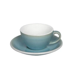 Flat-White-Tasse Egg Ice Blue