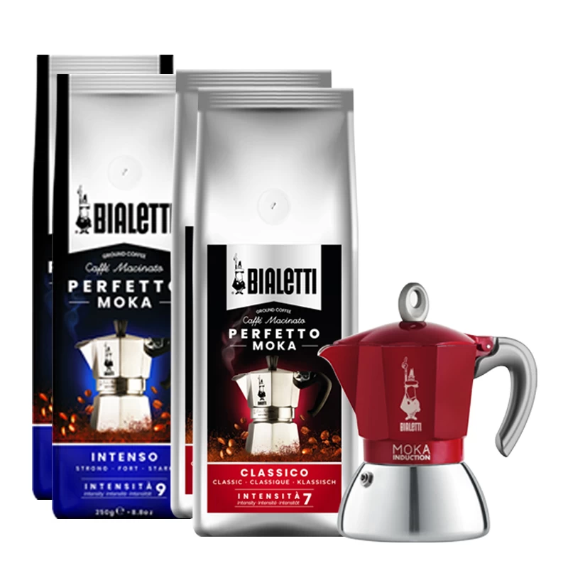 Bialetti Perfetto Moka Set 3 Bialetti Perfetto Moka Set