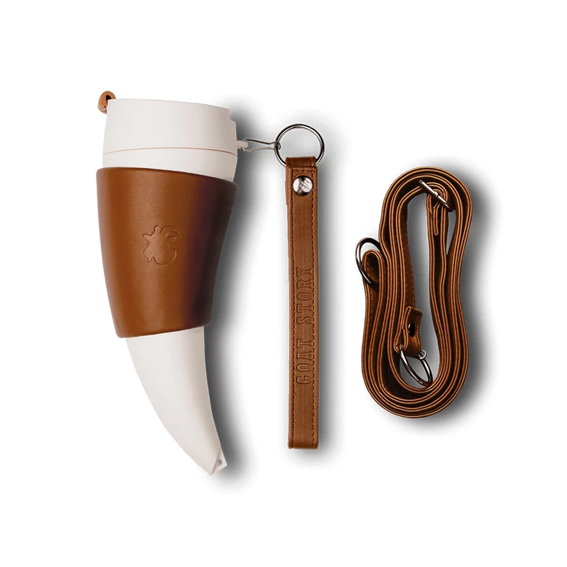 Goat Mug Echtes Leder Braun 350 Ml 4 Goat Mug Echtes Leder Braun 350 Ml – Bild 2