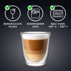 Bialetti Firenze Set 2 Gläser 200 Ml -Ausgewählte Geschäfte Für Kaffeebedarf 105554 105554 bialetti firenze set 2 glaeser 200ml 2